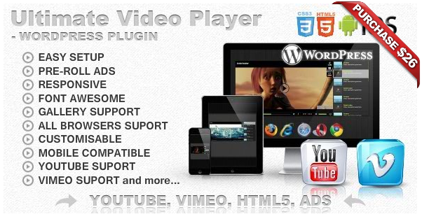 Ultra Video Gallery with Youtube, Vimeo, HTML5, Ads - 9