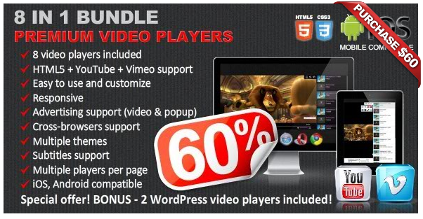 Ultimate Player with YouTube, Vimeo, Ads WP Plugin - 9