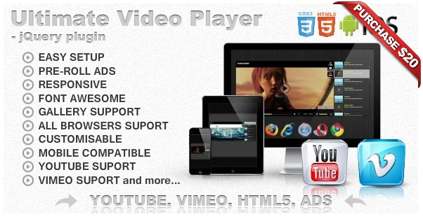 Ultimate Player with YouTube, Vimeo, Ads WP Plugin - 14